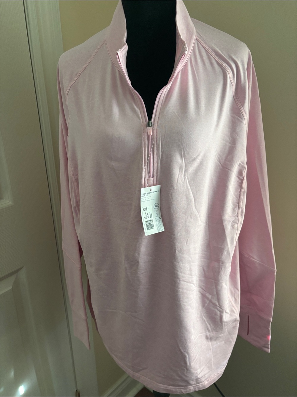 Jockey new size 1X Light Pink Quarter-Zip Pullover